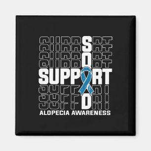 Unterstützung des Squad Alopecia Bewusstsein Magnet