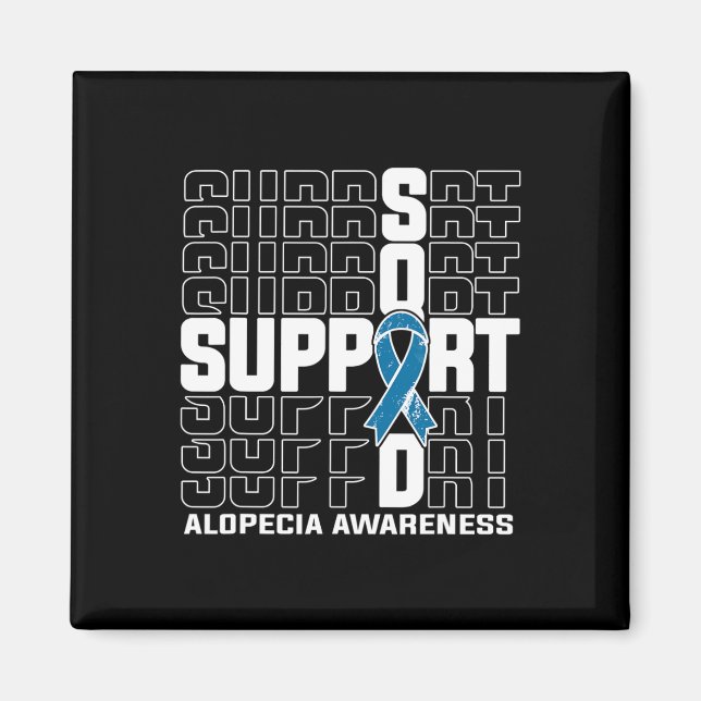Unterstützung des Squad Alopecia Bewusstsein Magnet (Vorne)