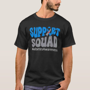 Unterstützung des Squad Blue Ribbon Diabetes Aware T-Shirt