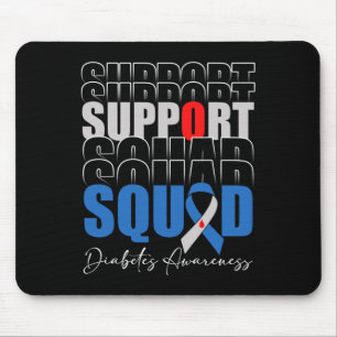 Unterstützung des Squad Blue Ribbon T1d Diabetes A Mousepad