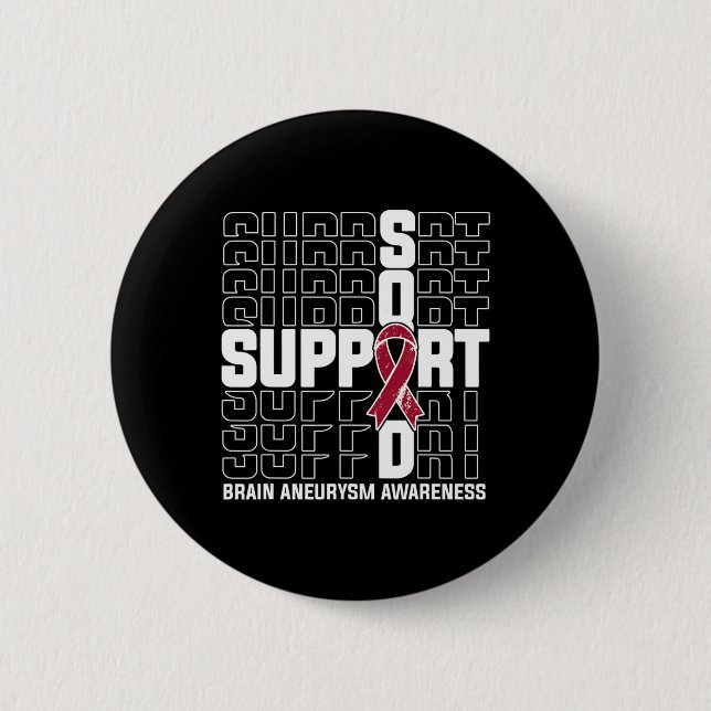 Unterstützung des Squad Brain Aneurysm-Bewusstsein Button (Vorderseite)