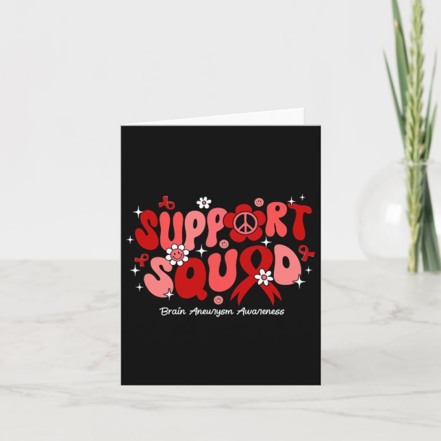 Unterstützung des Squad Brain Aneurysm-Bewusstsein Karte (Vorderseite)