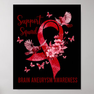 Unterstützung des Squad Brain Aneurysm-Bewusstsein Poster