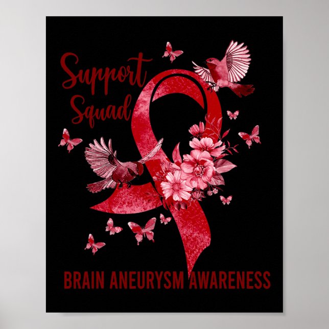 Unterstützung des Squad Brain Aneurysm-Bewusstsein Poster (Vorne)