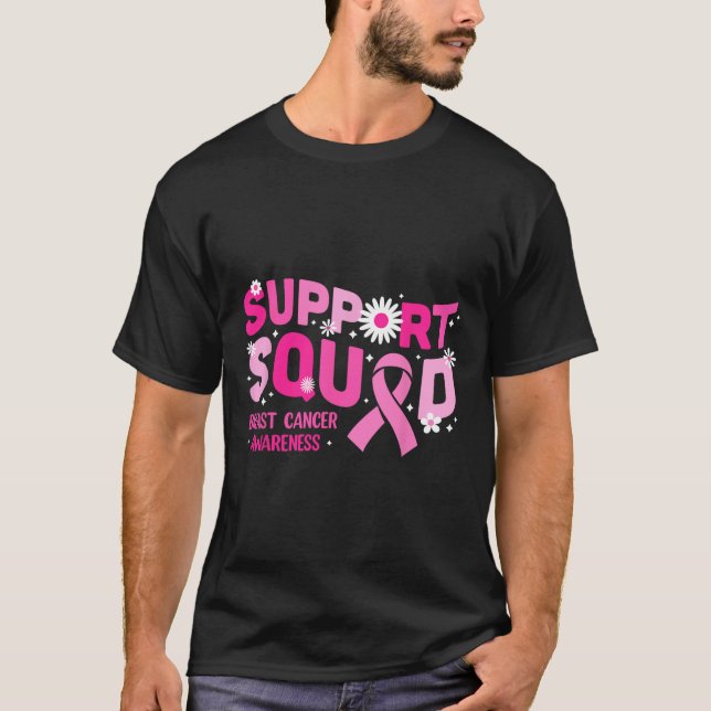 Unterstützung des Squad Breast Cancer Awareness Pi T-Shirt (Vorderseite)