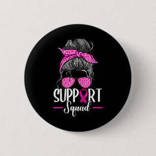 Unterstützung des Squad Messy Bun Breast Cancer Aw Button