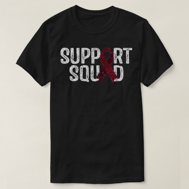 Unterstützung des Squad Multiple Myeloma Awareness T-Shirt (Design vorne)