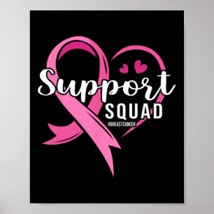 Unterstützung des Squad Niedlich Heart Breast Canc Poster