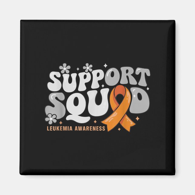 Unterstützung des Squad Orange Ribbon Leukämie Bew Magnet (Vorne)