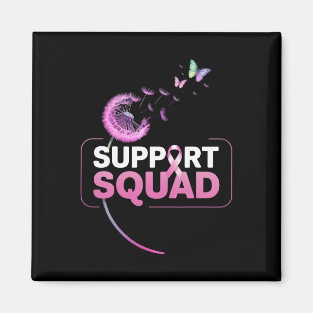 Unterstützung des Squad Pink Ribbon Brustkrebs Bew Magnet (Vorne)