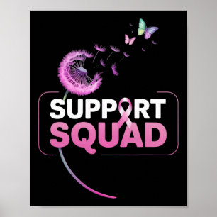 Unterstützung des Squad Pink Ribbon Brustkrebs Bew Poster