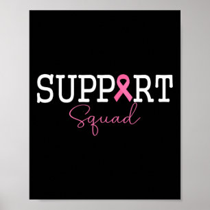 Unterstützung des Squad Pink Ribbon-T-Shirts für V Poster