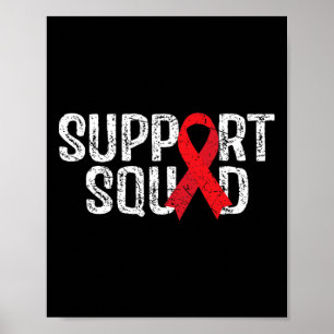 Unterstützung des Squad T-Shirt Blutkrebs-Bewussts Poster