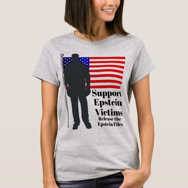 Unterstützung des T - Shirt Epstein Victims (Vorderseite)