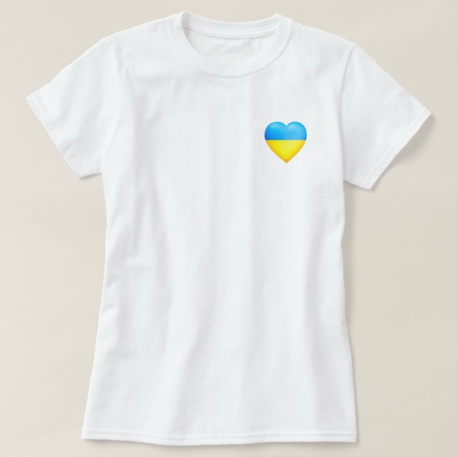 Unterstützung des T - Shirt in der Ukraine - Flagg (Design vorne)