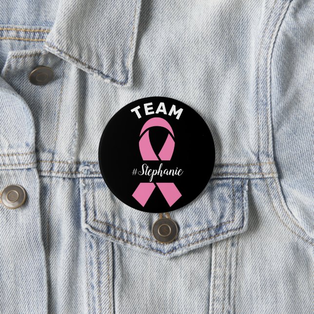 Unterstützung des Team Breast Cancer Awareness Ind Button (Beispiel)
