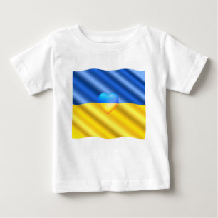 Unterstützung des ukrainischen Friedens Herzens uk Baby T-shirt