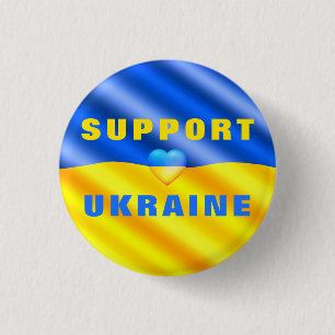 Unterstützung des ukrainischen Friedens Herzens uk Button