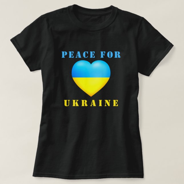 Unterstützung des ukrainischen T - Shirt Frieden u (Design vorne)