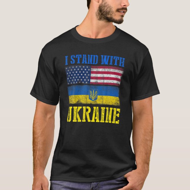 Unterstützung, die ich mit der Ukraine leisten kan T-Shirt (Vorderseite)