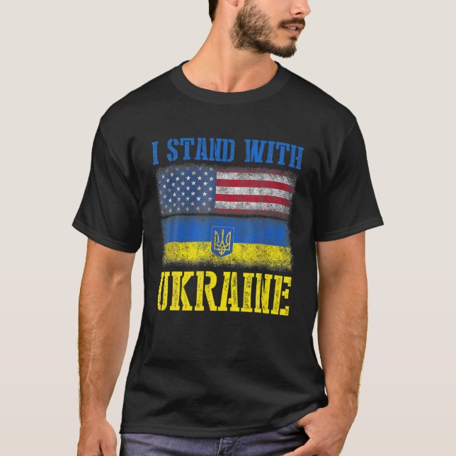 Unterstützung, die ich mit der Ukraine leisten kan T-Shirt (Vorderseite)