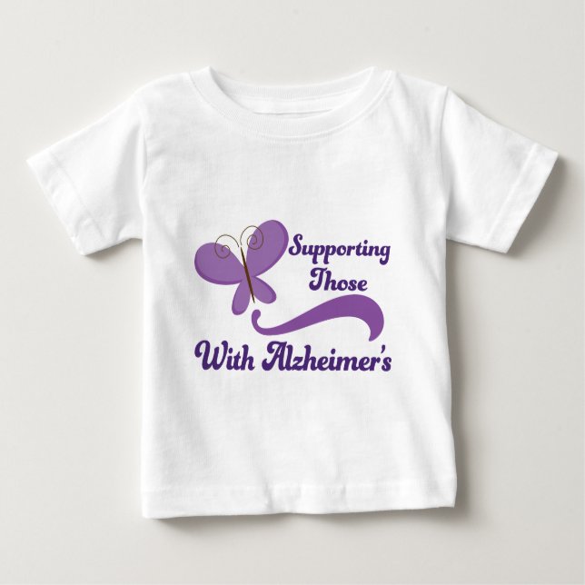 Unterstützung die mit Alzheimers Baby T-shirt (Vorderseite)