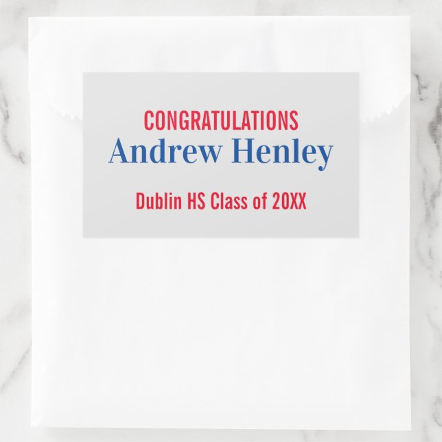 Unterstützung einer einfachen Textabteilung Rechteckiger Aufkleber (Tasche)