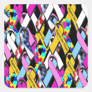 Unterstützung einer Sache Quadratischer Aufkleber