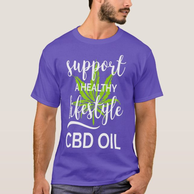 Unterstützung eines gesunden Lebensstils CBD Öl Ca T-Shirt (Vorderseite)