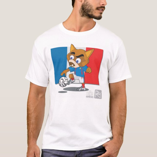 UNTERSTÜTZUNG FRANKREICH T-Shirt (Vorderseite)