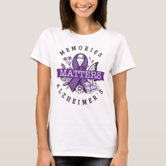 Unterstützung für Alzheimer-Purple-Ribbon-Memories T-Shirt