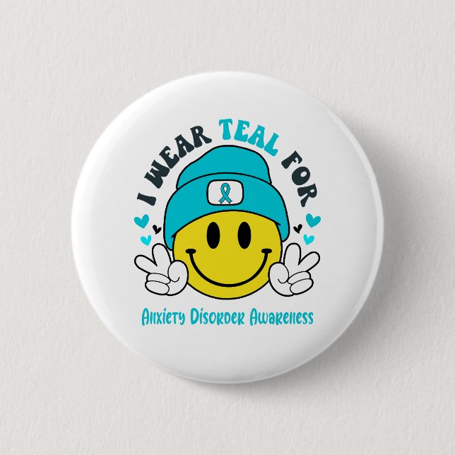 Unterstützung für Angststörungen Sensibilisierungs Button (Vorderseite)