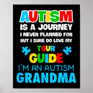 Unterstützung für Autismus Oma Neurodivergent Spre Poster