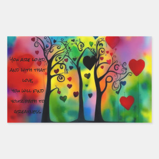 Unterstützung für Autismus - Weg zur Größe Rechteckiger Aufkleber