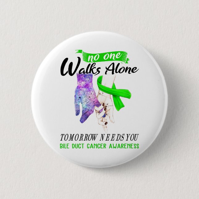 Unterstützung für Bile Duct Cancer Awareness Ribbo Button (Vorderseite)