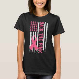 Unterstützung für Brustkrebs in rosa amerikanische T-Shirt