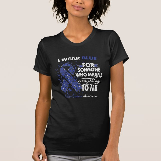 Unterstützung für Colon Cancer Awareness Warrior  T-Shirt (Vorderseite)