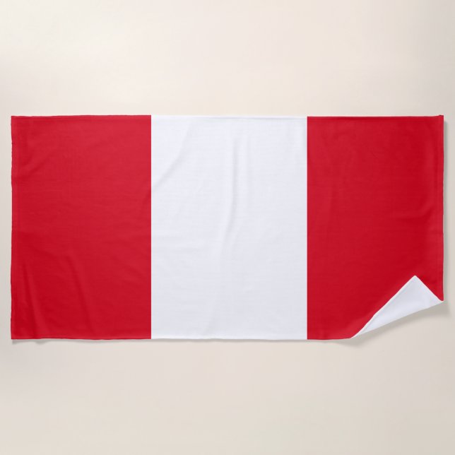 Unterstützung für das nationale Flag-Team von Peru Strandtuch (Vorderseite)