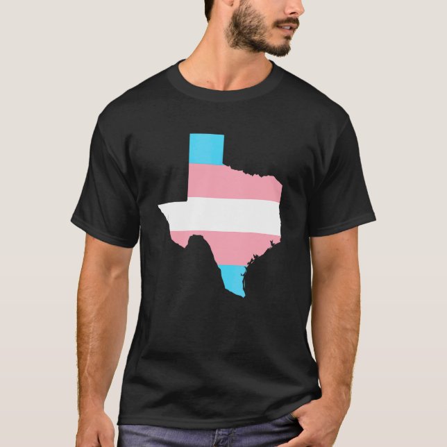 Unterstützung für den Trans Flag Texas LGBt Pride T-Shirt (Vorderseite)