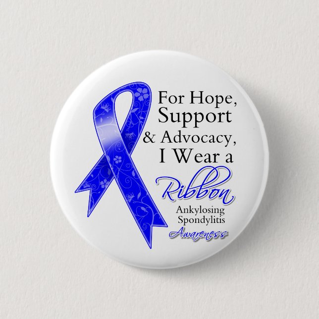 Unterstützung für die ankylosierende Spondylitis Button (Vorderseite)