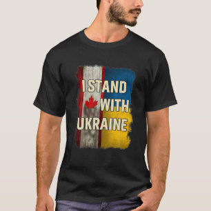 Unterstützung für die Flagge der Ukraine in Kanada T-Shirt