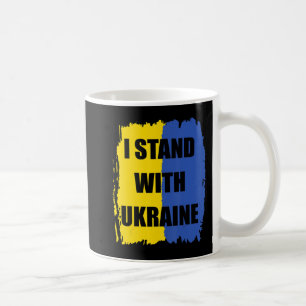 Unterstützung für die Ukraine Ich stehe mit der Uk Kaffeetasse