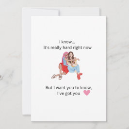 Unterstützung für Freunde und Freunde in schweren  Dankeskarte