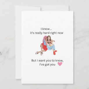 Unterstützung für Freunde und Freunde in schweren Dankeskarte