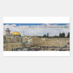 Unterstützung für Israel-Aufkleber Rechteckiger Aufkleber