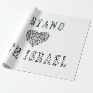 Unterstützung für Israel - Gemstone Lettern Design Geschenkpapier