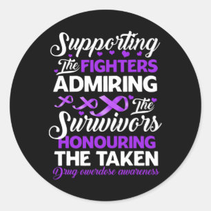 Unterstützung für Kämpfer, die die Überdosierung v Runder Aufkleber