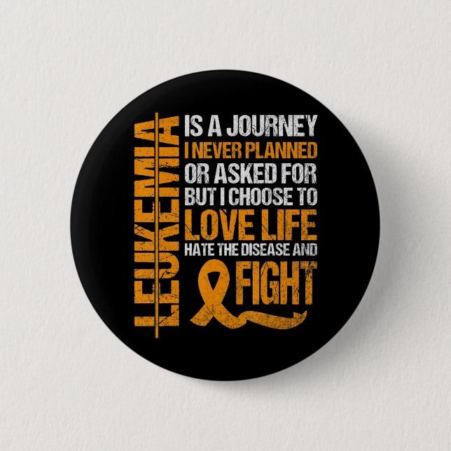 Unterstützung für Leukämie Awareness orange Ribbon Button (Vorderseite)