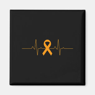 Unterstützung für Leukämie Awareness orange Ribbon Magnet