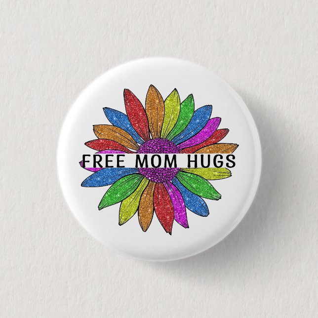 Unterstützung für LGBTQIA+ durch kostenlose Mama Button (Vorderseite)